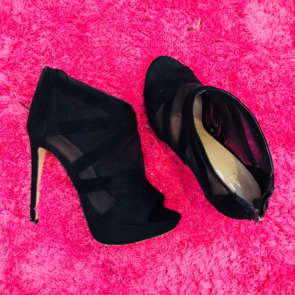 Sheer black heels